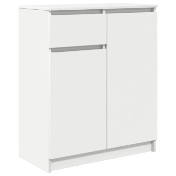 Vidaxl Komoda s predalom bela 71x35x84 cm inženirski les