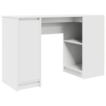 Vidaxl Pisalna miza bela 120x42x76 cm inženirski les