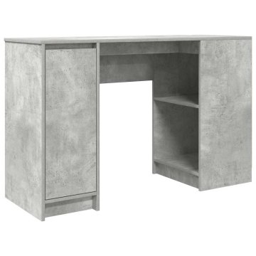 Vidaxl Pisalna miza betonsko siva 120x42x76 cm inženirski les