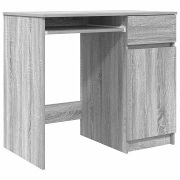 Vidaxl Pisalna miza siva sonoma 86x49x76 cm inženirski les