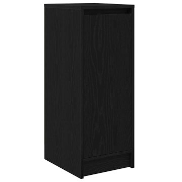 Vidaxl Omarica za čevlje črni hrast 29,5x34x76 cm inženirski les