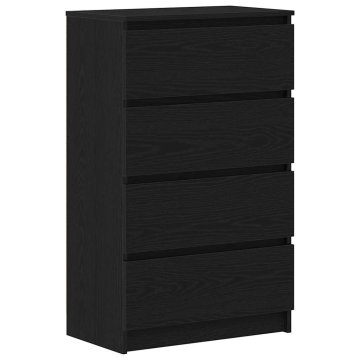 Vidaxl Bivak črna hrast 60x35x98,5 cm inženirski les