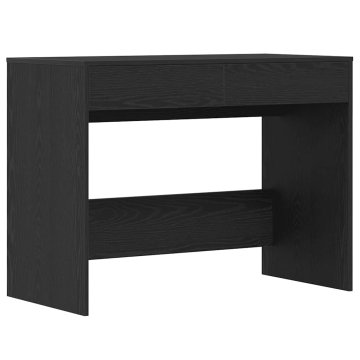 Vidaxl Pisalna miza črn hrast 101x50x76,5 cm inženirski les