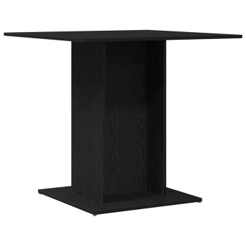 Vidaxl Jedilna miza črni hrast 80x80x75 cm inženirski les