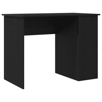 Vidaxl Pisalna miza črna hrast 100x55x75 cm inženirski les