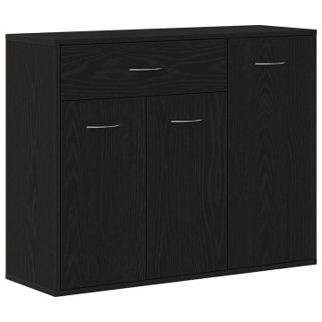Vidaxl Omarica črn hrast 88x30x70 cm inženirski les