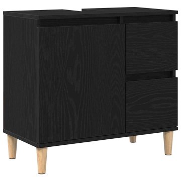 Vidaxl Kopalniška omarica Črna Orehovina 65 x 33 x 60 cm