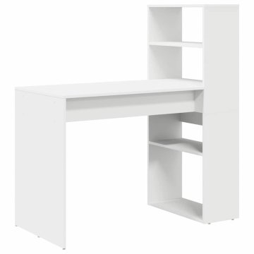 Vidaxl Miza Bela 113 x 54 x 120 cm Inženirski les