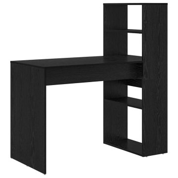 Vidaxl Miza Črna Orehovina 113 x 54 x 120 cm Inženirski les