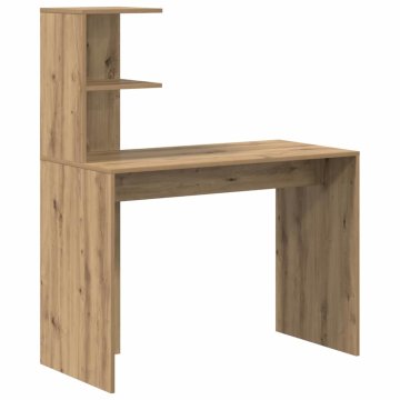 Vidaxl Miza Umetni hrast 102 x 50 x 124 cm Inženirski les