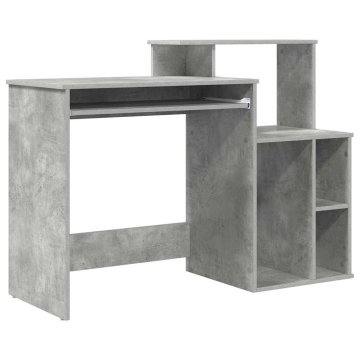 Vidaxl Miza Betonsko siva 120,5 x 44 x 88,5 cm Inženirski les