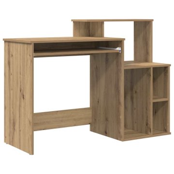 Vidaxl Miza Umetni hrast 120,5 x 44 x 88,5 cm Inženirski les