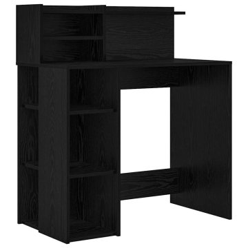 Vidaxl Miza Črna Orehovina 90 x 48 x 101,5 cm Inženirski les