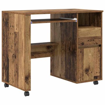 Vidaxl Miza s kolesi Star les 91 x 50 x 77 cm Inženirski les