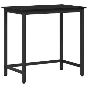 Vidaxl miza Črna Orehovina 100 x 50 x 76,5 cm Inženirski les in jeklo