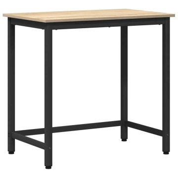 Vidaxl miza Sonoma hrast 100 x 50 x 76,5 cm Inženirski les in jeklo