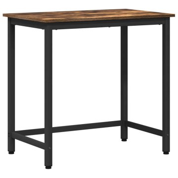 Vidaxl miza Dimljen hrast 100 x 50 x 76,5 cm Inženirski les in jeklo