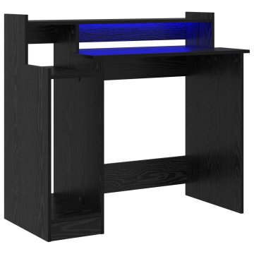 Vidaxl Miza Črna Orehovina 97 x 45 x 90 cm Inženirski les