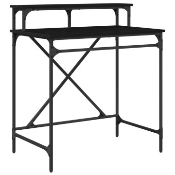 Vidaxl Miza Črna Orehovina 80 x 50 x 90 cm Inženirski les