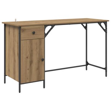 Vidaxl Računalniška miza Umetni hrast 131 x 48 x 75 cm Inženirski les