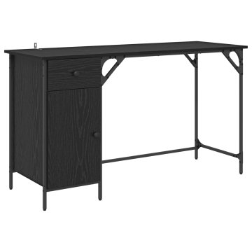 Vidaxl Računalniška miza Črna Orehovina 131 x 48 x 75 cm