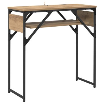 Vidaxl Konzolnamizica Umetni hrast Inženirski les 75x30x75cm