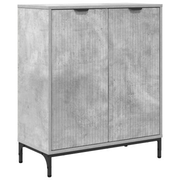 Vidaxl Strani šal Betonsko siva 69,5 x 33 x 82 cm Inženirski les