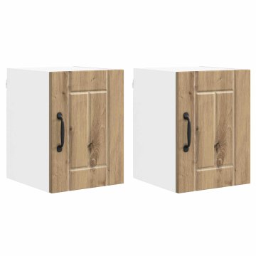 Vidaxl Omarica na steni LUCCA 2 kos Artisan hrast 30 x 31 x 40 cm
