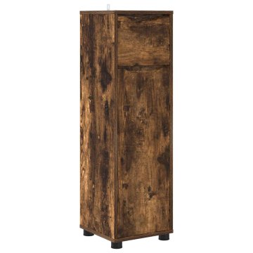 Vidaxl Kopalniška omarica Dimljeni oreh 30,5 x 30 x 101 cm