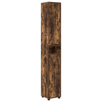 Vidaxl Kopalniška omarica Dimljeni oreh 30,5 x 30 x 195 cm