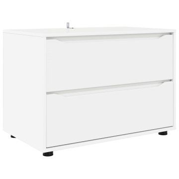 Vidaxl Omarica za shranjevanje 80 x 48 x 57 cm Inženirski les Bela