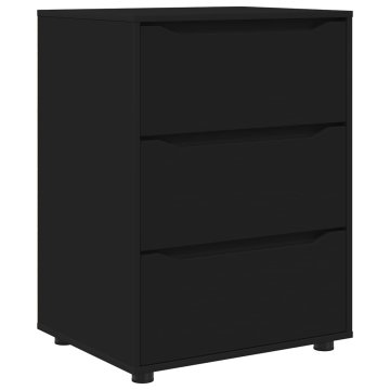 Vidaxl Omarica za shranjevanje 60 x 48 x 81 cm Inženirski les Črna