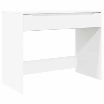 Vidaxl Miza s predalom Bela 100 x 50 x 78 cm Konstruirano leseno