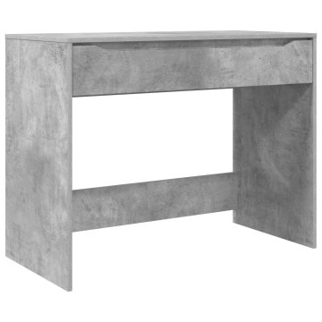 Vidaxl Miza s predalom Beton Siva 100 x 50 x 78 cm Konstruirano leseno