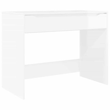 Vidaxl Miza Visok Sijaj Bel 100 x 50 x 78 cm Konstruirano leseno