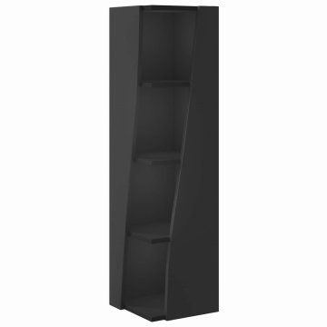 Vidaxl Kotna omarica 27,5x27x102cm Inženirski les Črna