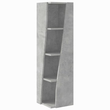 Vidaxl Kotna omarica 27,5x27x102cm Inženirski les Betonsko siva