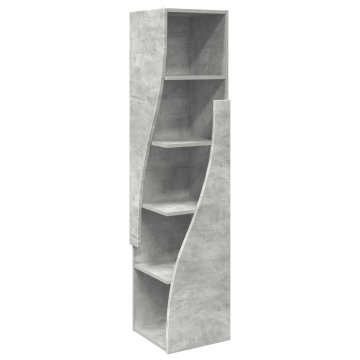 Vidaxl Kotna omarica 32x32x140cm Inženirski les Betonsko siva