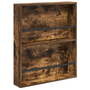 Vidaxl Regal za revije Dimljen hrast 60 x 12 x 70 cm Inženirski les
