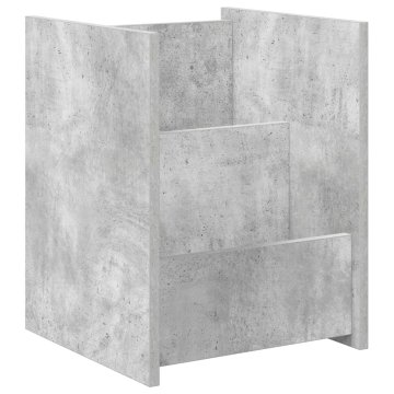 Vidaxl Regal za revije Betonsko siva 35 x 35 x 45 cm Inženirski les