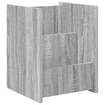 Vidaxl Regal za revije Siva Sonoma 35 x 35 x 45 cm Inženirski les