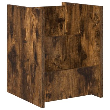 Vidaxl Regal za revije Dimljeni oreh 35 x 35 x 45 cm Inženirski les