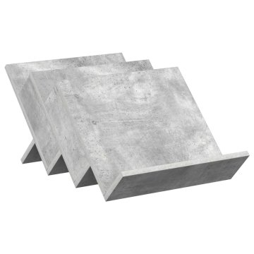 Vidaxl Regal za revije Betonsko siva 53 x 40 x 28,5 cm Inženirski les