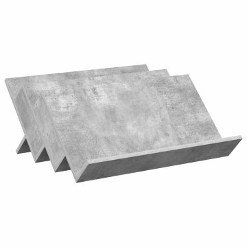 Vidaxl Regal za revije Betonsko siva 65 x 53 x 28,5 cm Inženirski les