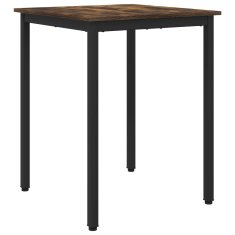 Vidaxl Jedilne mize 60 x 60 x 75 cm Inženirski les Dimljen hrast