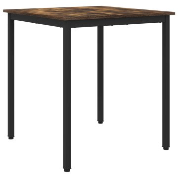 Vidaxl Jedilne mize 70 x 70 x 75 cm Inženirski les Dimljen hrast