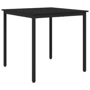 Vidaxl Jedilne mize 80 x 80 x 75 cm Inženirski les Črni hrast Kvadrat