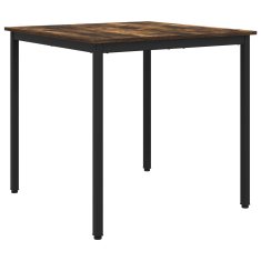 Vidaxl Jedilne mize 80 x 80 x 75 cm Inženirski les Dimljen hrast