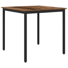 Vidaxl Jedilne mize 80 x 80 x 75 cm Inženirski les Hrastovina Kvadrat