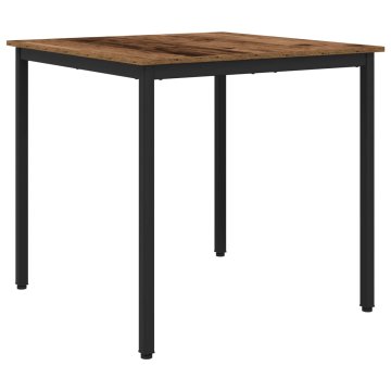 Vidaxl Jedilne mize 80 x 80 x 75 cm Inženirski les Hrastovina Kvadrat